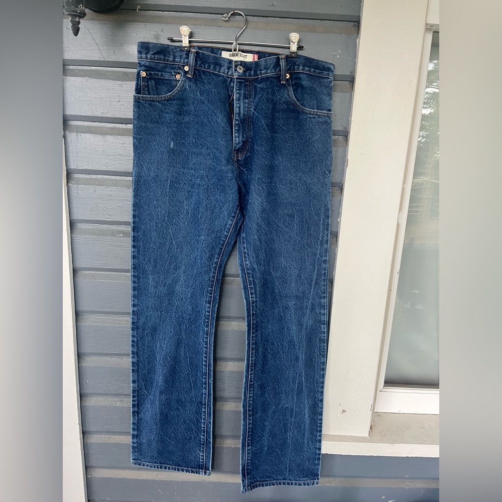 Levi’s 517 Bootcut Jeans Mens 36x36 Grunge Y2K Faded Blue Denim